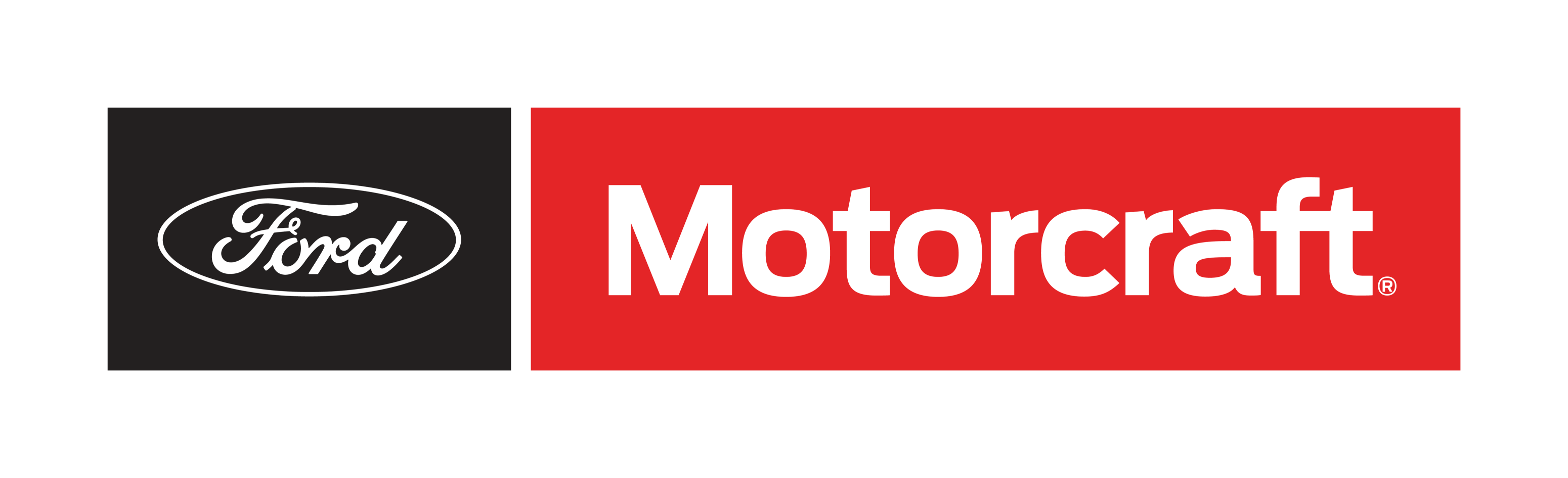 Ford Motorcraft logo on black background.
