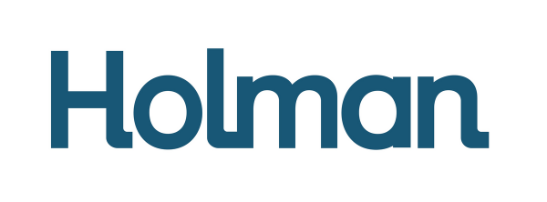 Holman logo in blue text on white background.