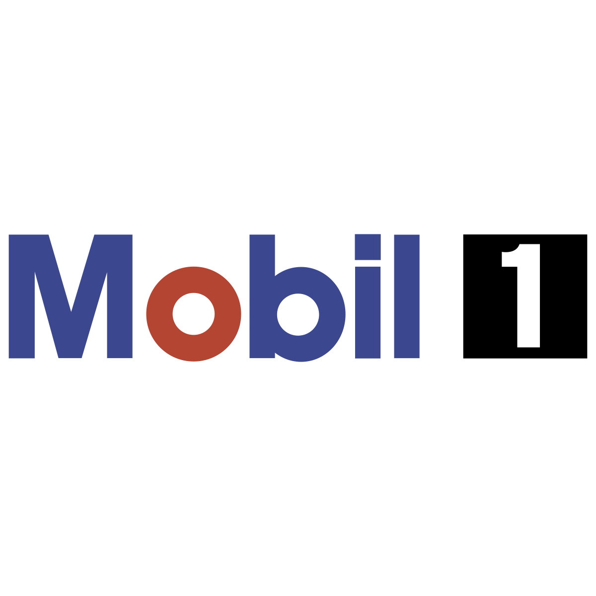 Mobil 1 logo on black background.