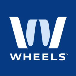 Blue Wheels logo with stylized 